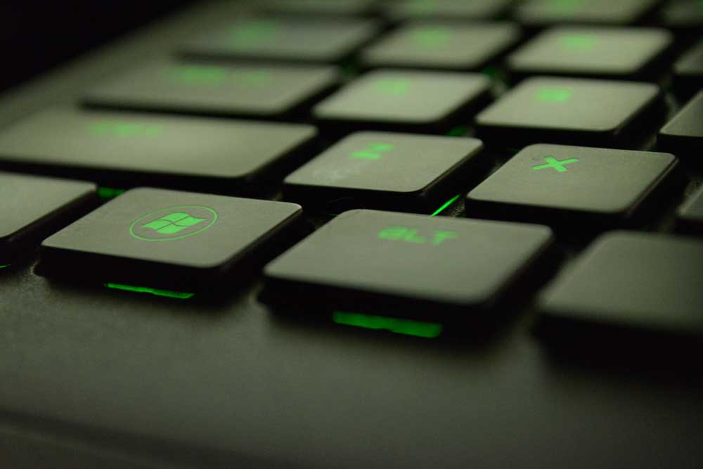 Tastiera con il tasto Windows illuminato